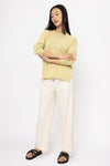 PESERICO Linen Tricot Sweater in Primrose Green