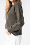 PRIVATE 0204 Cashmere Linen Sweater in Moss