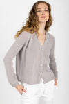 PRIVATE 0204 Airy Summer Cashmere Cardigan in Sand