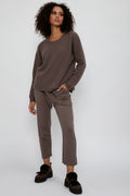 PRIVATE 0204 Cool Cashmere Jersey Jogger in Choco