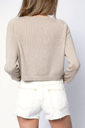 PRIVATE 0204 Cotton Silk Cashmere Sweater in Wheat