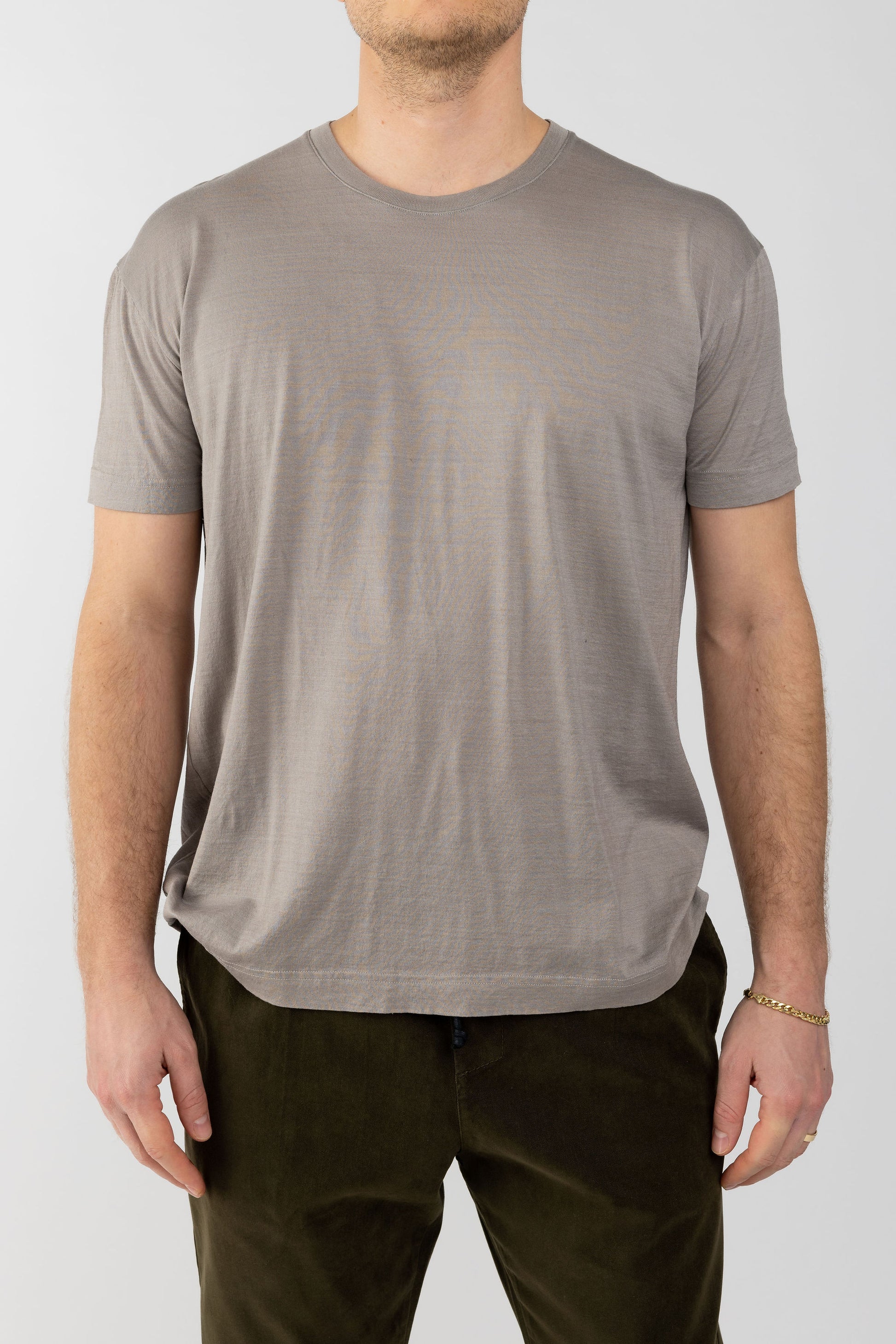 PRIVATE 0204 Cotton T-Shirt in Greige