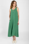 PRIVATE 0204 Matte Summer Silk Tank Dress in Grass