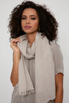 PRIVATE 0204 Net Cashmere Scarf in Dune