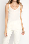 PRIVATE 0204 Silk Camisole Top in Winter White