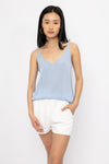 PRIVATE 0204 Silk Camisole in Ciel Blue