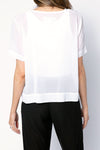 PRIVATE 0204 Silk Short Sleeve Top in White