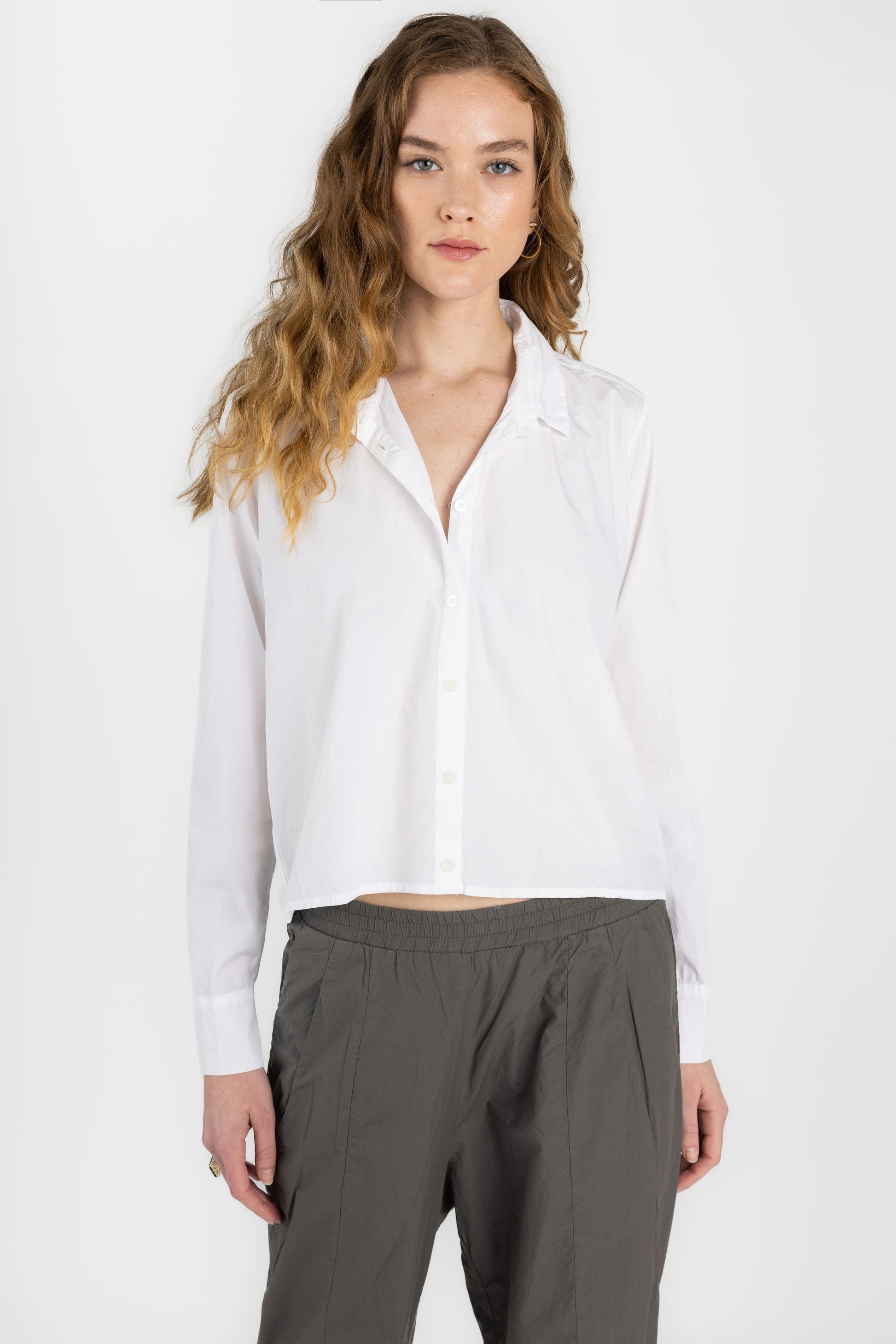 PRIVATE 0204 Ultra Fine Poplin Cotton Shirt in White