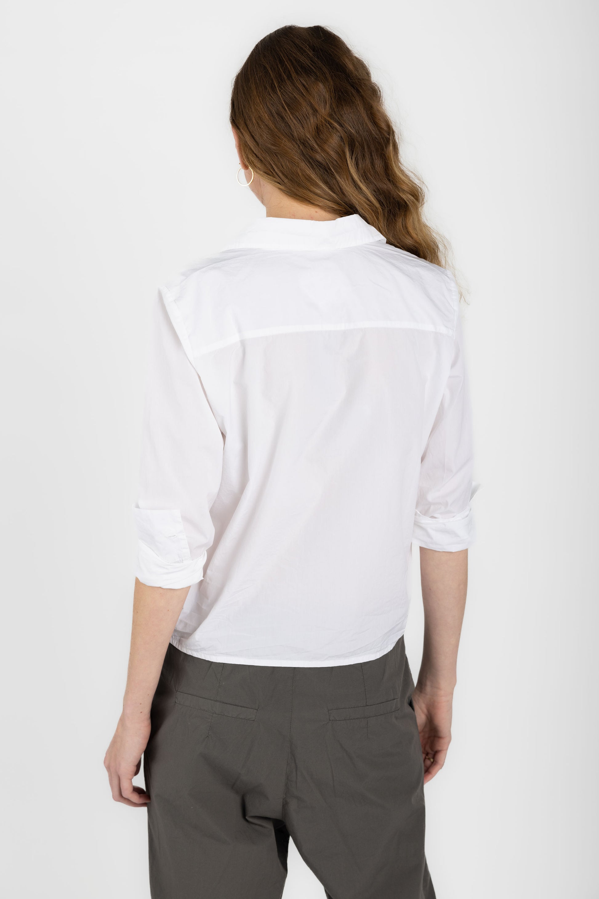PRIVATE 0204 Ultra Fine Poplin Cotton Shirt in White