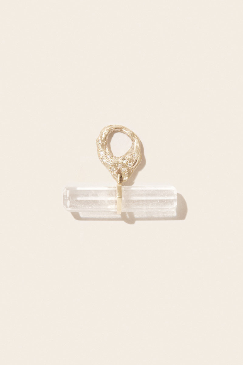 Pascale Monvoisin Iman Crystal Amulet in Yellow Gold