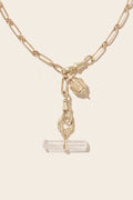 Pascale Monvoisin Iman Crystal Amulet in Yellow Gold