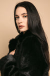 RTA Dawson Faux Fur Coat in Black