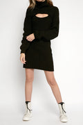 RTA Jady Cropped Sweater with Dress in Black