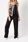 RAG & BONE Isadora Contrast Camisole Top in Black and White