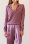 SABLYN Lexi Collared Sweater in Rose