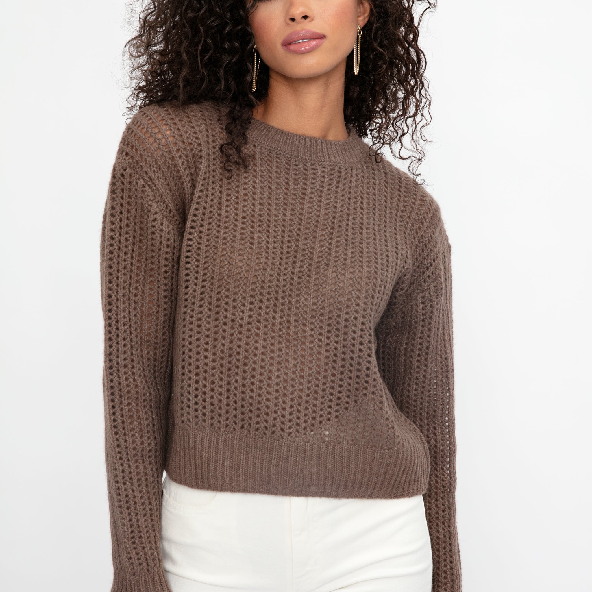 SABLYN Marci Cashmere Sweater in Swiss Brown