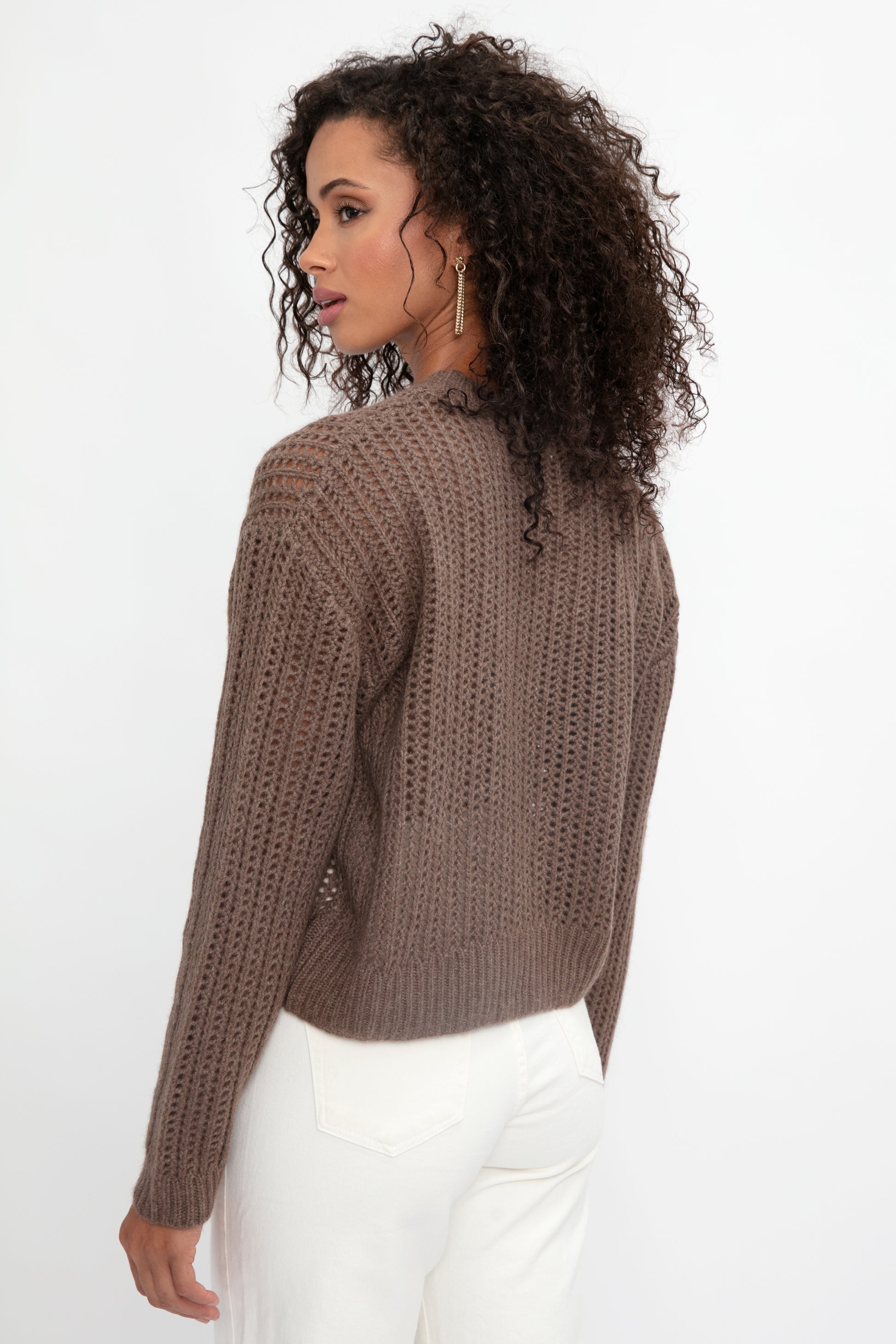 SABLYN Marci Cashmere Sweater in Swiss Brown