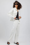 SLVRLAKE Detroit Trucker Jacket in Off White
