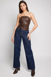 SLVRLAKE Grace Cargo Jean in Midnight Mile