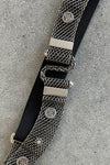 SUZI ROHER Babette Belt with S Buckle in Dark Silver