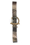 SUZI ROHER Patchwork Leather Belt in Gold