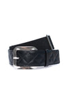 SUZI ROHER Quilted Leather Belt in Black