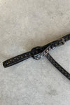 SUZI ROHER Raine Leather Tail Belt in Black