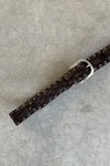 SUZI ROHER Vintage Leather Belt With Stitching in Brown