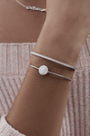 VELINA Sterling Silver Cannes Pavé Adjustable Bangle Bracelet