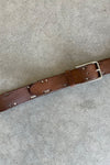 SUZI ROHER Leather Belt With Mini Studs in Brown