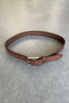SUZI ROHER Leather Belt With Mini Studs in Brown