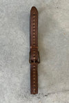 SUZI ROHER Wide Studded Leather Belt in Brown