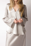 SABLYN Zahar Bell Sleeve Top in Pebble