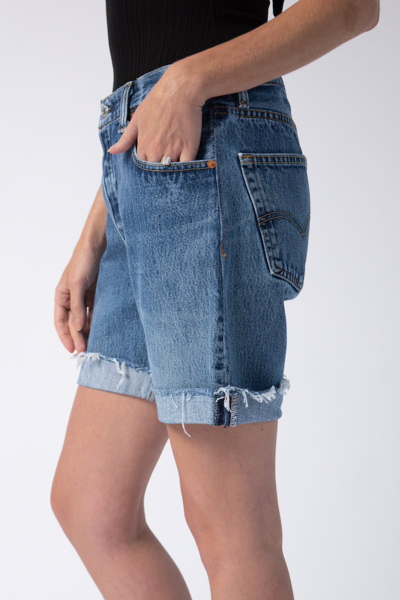 RE/DONE 90s Relaxed Short in Indigo