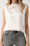 RTA Tyler Pleated Top in White