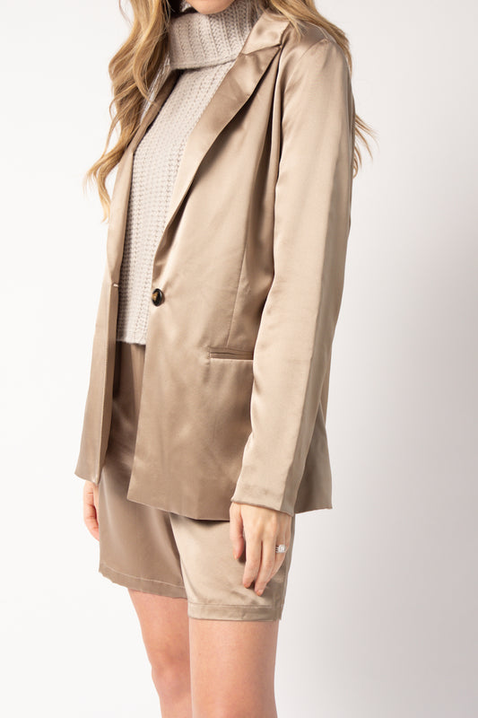 SABLYN James Silk Blazer in Nutmeg