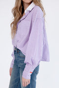 DENIMIST Mayfield Shirt in Purple Candy Stripe