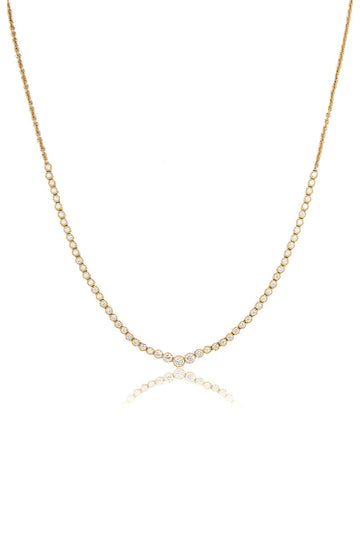 L.A. STEIN Diamond Tennis Necklace in Yellow Gold