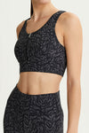 VARLEY Fay Bra in Dark Mono Zebra