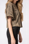 COTTON CITIZEN Tokyo Crop Tee in Ash Drip