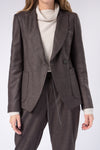 FABIANA FILIPPI Gamma Broadcloth Blazer Jacket in Brown