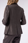 FABIANA FILIPPI Gamma Broadcloth Blazer Jacket in Brown