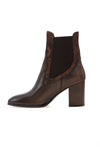 HENRY BEGUELIN Ankle Boots in Calf Spazzolato and Printed Goat Leather