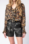 IRO Estera Blouse in Khaki Black