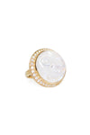 L.A. STEIN Moonstone Man in the Moon Ring