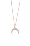 L.A. STEIN Diamond Pavé Crescent Pendant Necklace