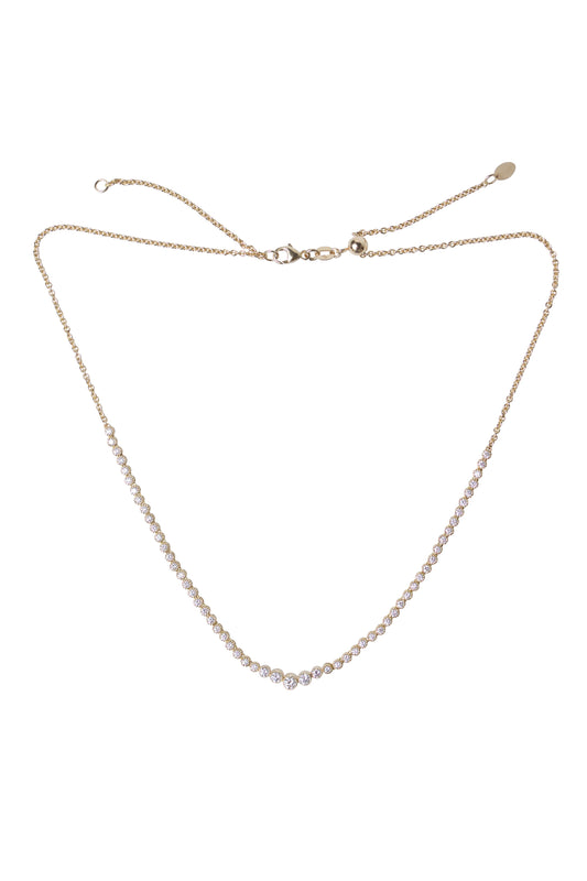 L.A. STEIN Diamond Tennis Necklace in Yellow Gold