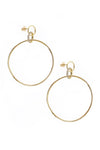 L.A. STEIN Diamond Twisted Trinity Hoops in Yellow Gold