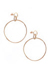 L.A. STEIN Diamond Twisted Large Trinity Hoops in Rose Gold