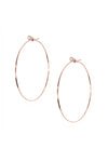 L.A. STEIN Diamond Studded Large Jessica Hoops in 18k Rose Gold